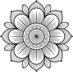 Round Mandala Design Vector