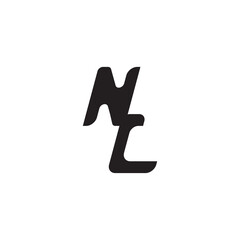 Initial Bold Logo Unique minimalist overlaping NL Monogram Simple Design Alphabet