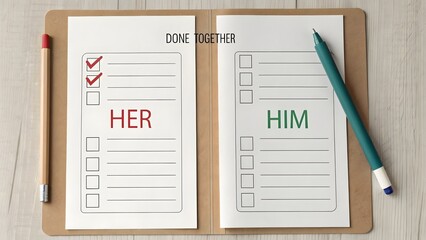 To-do List for Couples Encouraging Shared Tasks and Teamwork During Planning Sessions