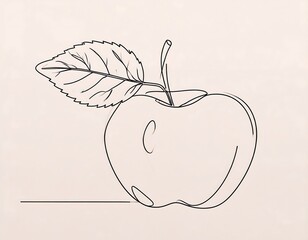 Simple line art of an apple