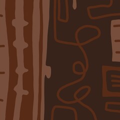 Minimal abstract image for modern interior. The picture is painted by hand on a tablet. © neurostructure