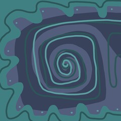 Minimal abstract image for modern interior. The picture is painted by hand on a tablet.