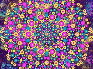 Beautiful colorful wallpaper background print with mandala bright art decor design	