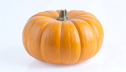 Single orange pumpkin on white background (1)