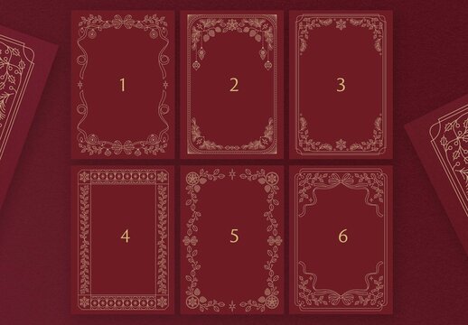 Christmas Borders, Frames & Backgrounds in Luxury Red & Gold Hues
