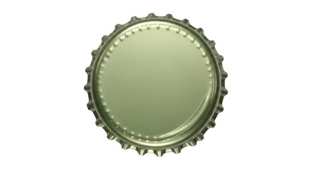 Isolated bottle cap, steel crown cork for beer, soda, cider, aluminum beverage container top