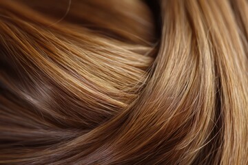 Fototapeta premium Extreme close-up macro shot of smooth, healthy hair texture