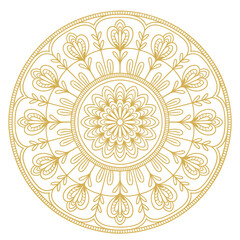 Round Mandala Design Vector