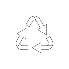 Universal Recycling Arrows Loop Outline Symbol