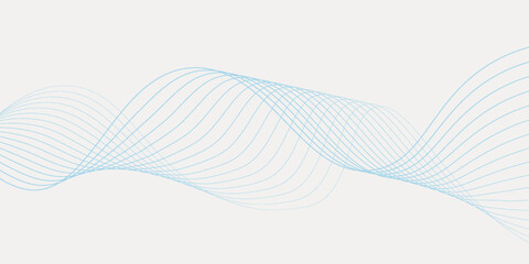 Top background with wavy blue lines on a white background. The blue lines create a flowing, textured pattern on the white surface. Minimal abstract gradient wavy line modern
