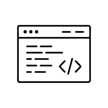Web development code browser window icon
