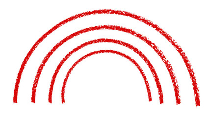 Hand drawn rainbow line doodle element