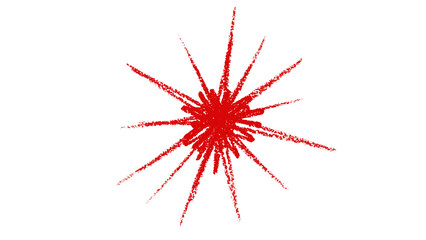 Crayon starburst shape doodle element