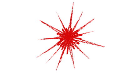 Crayon starburst shape doodle element