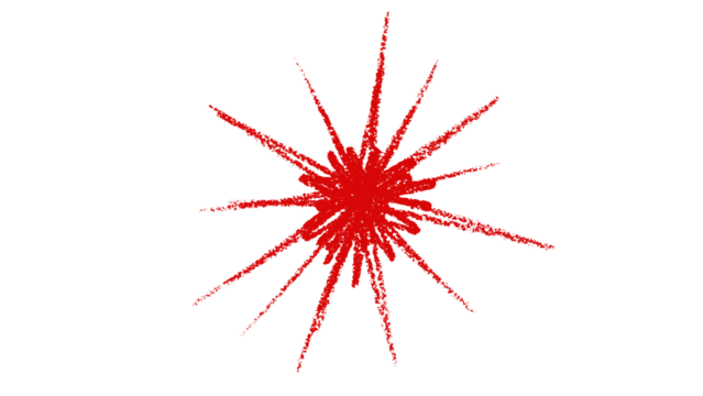 Crayon starburst shape doodle element - Powered by Adobe