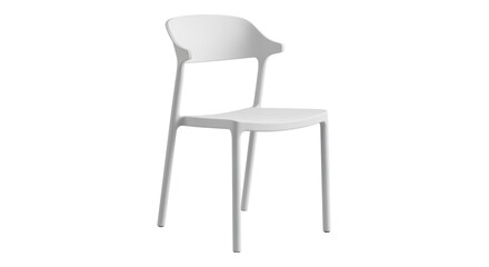 Isolated contemporary armless chair, single furniture object against a clean backdrop