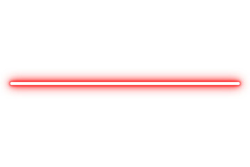Obraz premium Red glowing neon horizontal line. Bright light divider and separator element for modern layouts, banners, posters, and graphic design accents