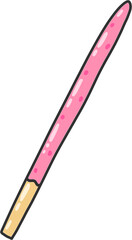 Hand Drawn Strawberry Biscuit Stick – Cute Pink Coated Snack Illustration for Pepero Day and Sweet Treat Design