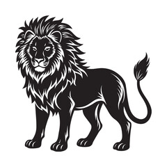 Obraz premium Lion Silhouette Vector Design Illustration