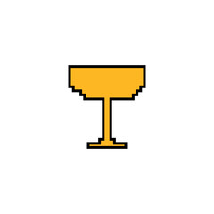 Pixelated Glasses Retro 8bit game style Xmas icon isolated on white background