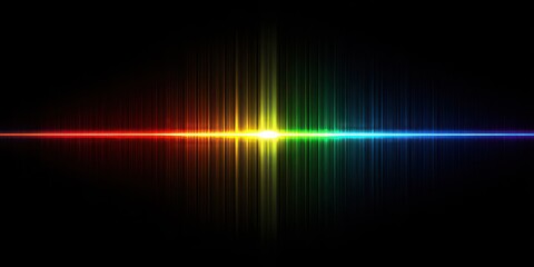 Color Wavelength. Spectrum of Visible Light: Educational Physics Illustration