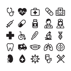Medical Icons Set Laboratory Healthcare and Medical Symbols
