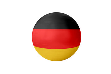 3D Germany Flag Ball, Realistic German Sphere with National Colors, High-Resolution Country Symbol, Decorative Globe for Design, Celebration and Illustration