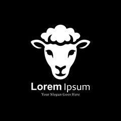 Sheep face logo design with modern style