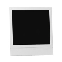 Extreme close-up macro of a premium blank instant photo frame, crisp white border, fibrous grain, subtle crease, smooth center, raking light highlighting textures, concept of pristine quality and