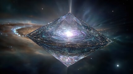 Diamond Shaped Crystal Structure In Nebula