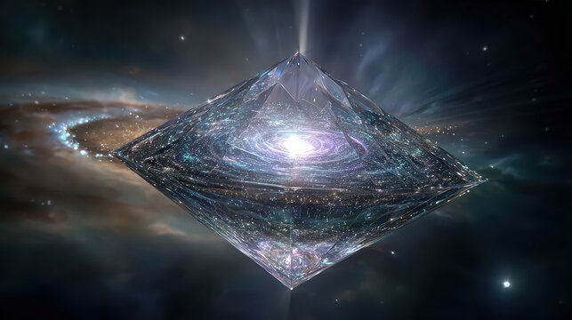 Diamond Shaped Crystal Structure In Nebula