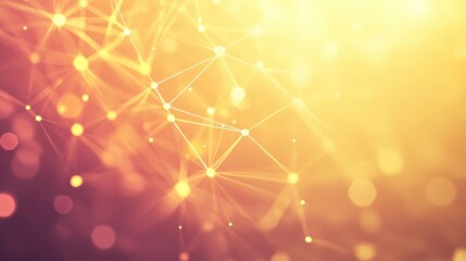 Abstract network illustration with bright connections and soft light
