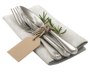 Elegant Table Setting With Cutlery And Napkin