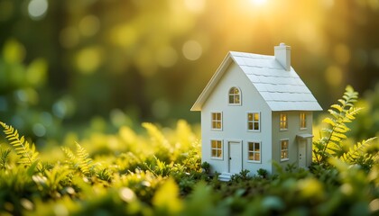 "Eco-Friendly Home Concept with Sunlight"