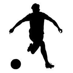 football player soccer  silhouette vector