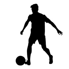 football player soccer  silhouette vector