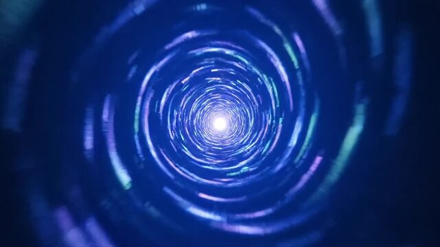 Abstract swirling vortex of light and color suggesting speed and the future