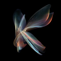 Letter K Membrane Wing Letters Overlays Collection Featuring Elegant Transparent Textures and Abstract Designs for Commercial Branding and Digital Marketing Applications