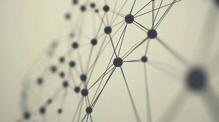 An abstract representation of network infrastructure with nodes