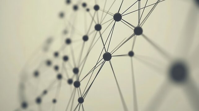 An abstract representation of network infrastructure with nodes