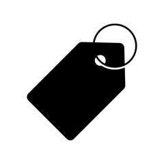Fototapeta premium A filled style icon of a price tag.