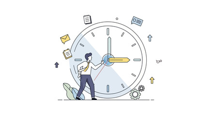 Time Management A Business Concept Focused on Efficiency and Productivity