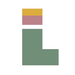 Lively letter L featuring fluid brush strokes in deep green, brown, yellow, and pink, offering a natural textured look that enhances sophisticated branding and abstract backgrounds.