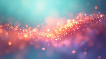 Abstract 4K background featuring smooth gradients of vibrant different color blends, soft blur with luminous shimmer, artistic noise grain particles, glowing minimalist textures, modern futuristic 