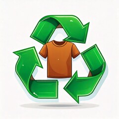 Recycle symbol icon on white background for eco and environment concept illustration