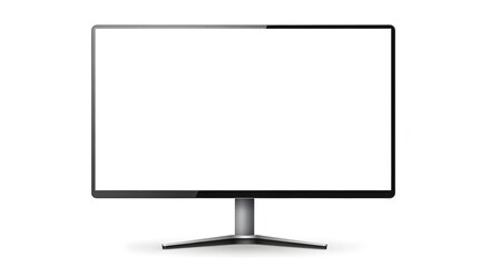 A Blank White Canvas for Your Imagination! A Straight-On, Isolated View of a Minimalist Display on Pure White, Perfect for Mockups, Design Assets, and Tech-Forward Visuals.