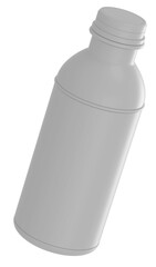 WHITE BOTTLE PACKAGING ON ISOLATED WHITE BACKGROUND - JUICE, YOGURT, MILK, WATER, COSMETICS, VITAMINS, SUPPLEMENTS AND OTHERS