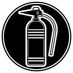 Editable outline graphic of a fire extinguisher a crucial safety symbol for emergency preparedness and fire prevention suitable for various design applications