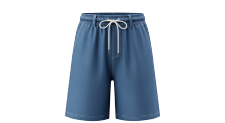 Isolated blue shorts for women, fashionable casual clothing, streetwear for summer season