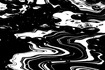 Black and White Abstract Marble Texture Fluid Wave Pattern Design